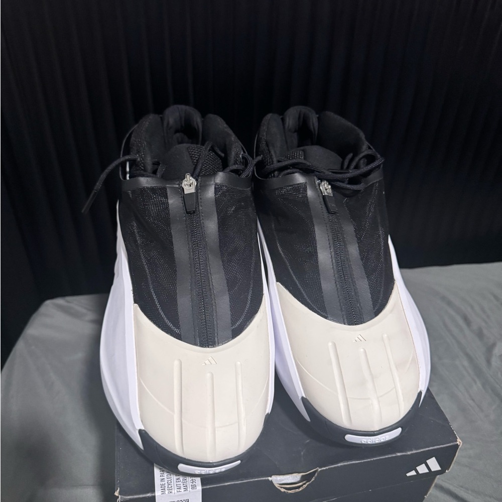 Adidas Men's Black and White Athletic Shoes